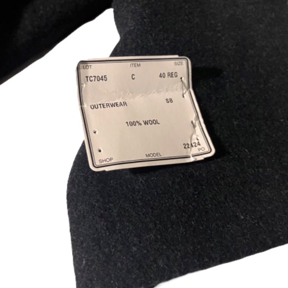 Jos A Bank Dark Grey Merino Wool Mans Executive Over Top Coat Dress 40reg - Picture 5 of 12